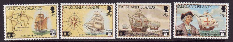 Falkland Islands-Scott#545-8-unused NH set-Sailing Ships-