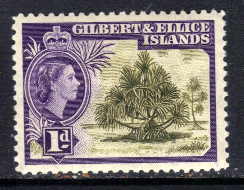 Gilbert & Ellice Islands 1956 - 62 QE2 1d SG 65 MM ( H1372 )