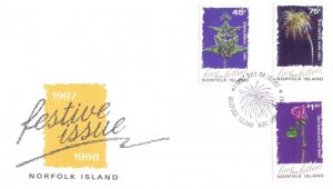 Norfolk Island Scott #'s 633 - 635 First Day Covers