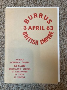 BURRUS COLLECTION British Empire - April 3, 1963 Robson Lowe Auction