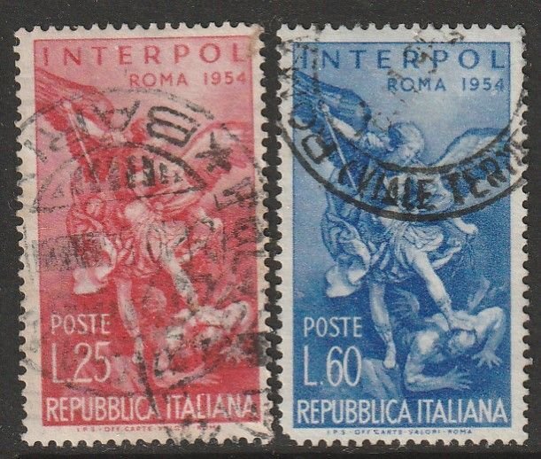 Italy 658-659, INTL. CRIMINAL POLICE GEN. ASSEMBLY. USED SET. VF. (1170)