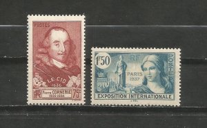 France # 323-324  MNH