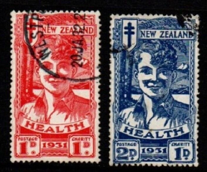 NEW ZEALAND SG546/7 1931 HEALTH STAMPS USED