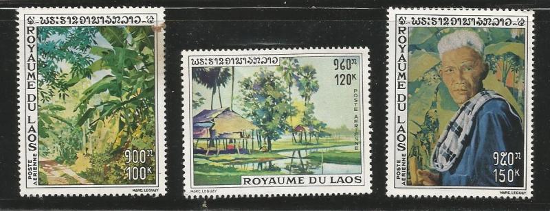 LAOS C72-C74 NO GUM PAINTINGS OF 1970 CV $4.00