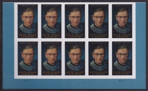 US 5821 Ruth Bader Ginsburg F plate block 10 MNH 2023