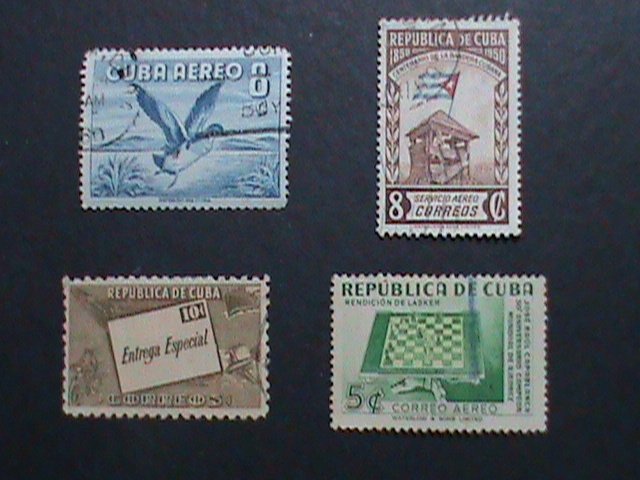 ​CUBA-4 VERY OLD CUBA USED-STAMPS-VF WE SHIP TO WORLD WIDE AND COMBINE