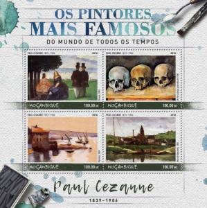 MOZAMBIQUE 2016 SHEET PAUL CEZANNE ART PAINTINGS