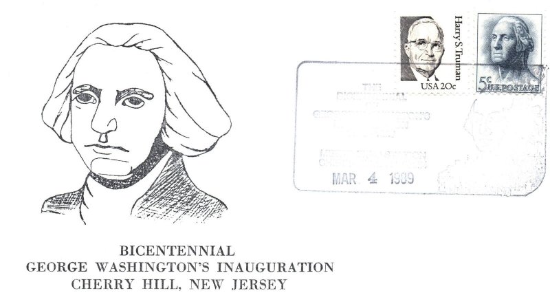 US EVENT SPECIAL PICTORIAL POSTMARK GEORGE WASHINGTON BICENTENNIAL CHERRY HILL