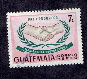 GUATEMALA SCOTT#C362 1967 7c COOPERATION YEAR - USED