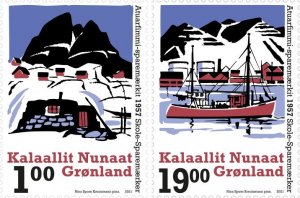 2021 Greenland School Savings Coupons (2) (Scott NA) MNH