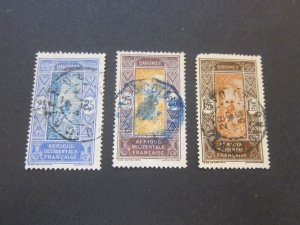 French Dahomey 1913 Sc 54-5,82 FU