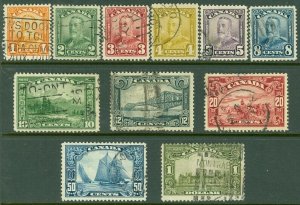 EDW1949SELL : CANADA 1928-29 Scott #149-59 VF-XF, Used. Clean. Catalog $199.00.