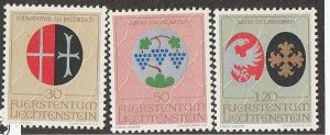 LIECHTENSTEIN #486-8 MINT NEVER HINGED COMPLETE