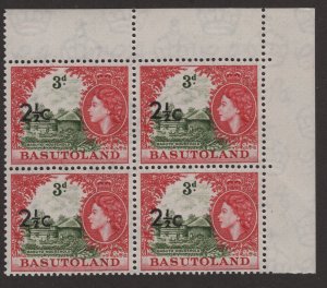 Mint Never Hinged SC64 SG61ab 2 1/2c on 3d T1 Block of 4 Top Right with Varie...