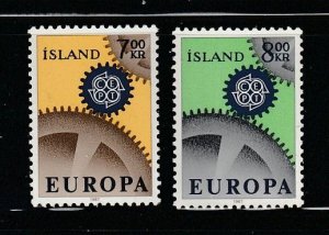 Iceland 389-390 Set MNH Europa (C)