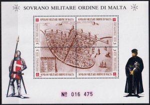 Sovereign Military Order of Malta 1991 Ancient Fortresses Sass.Bl.31 MNH