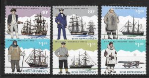 ROSS DEPENDENCY SG32/7 1995 EXPLORERS SET MNH (r)