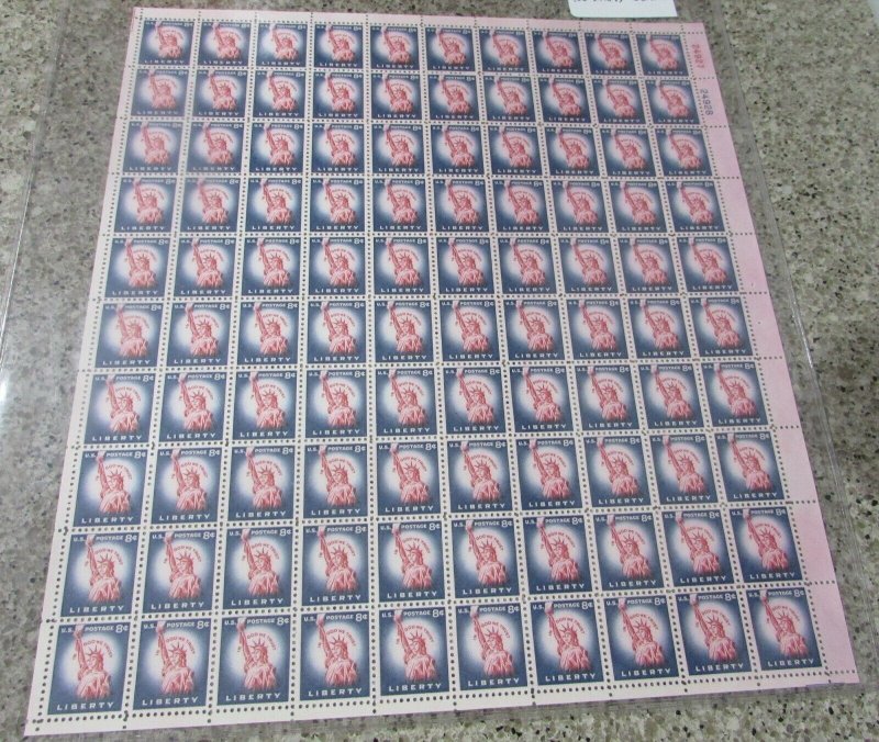 $US Sc#1041b M/NH/VF full sheet of 100 stamps, Liberty