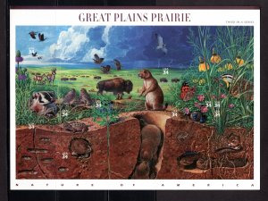 US 3506,  Pane of 10, XF,  MNH,  Great Plains Prairie,  CV $10.00 ...... 6786111