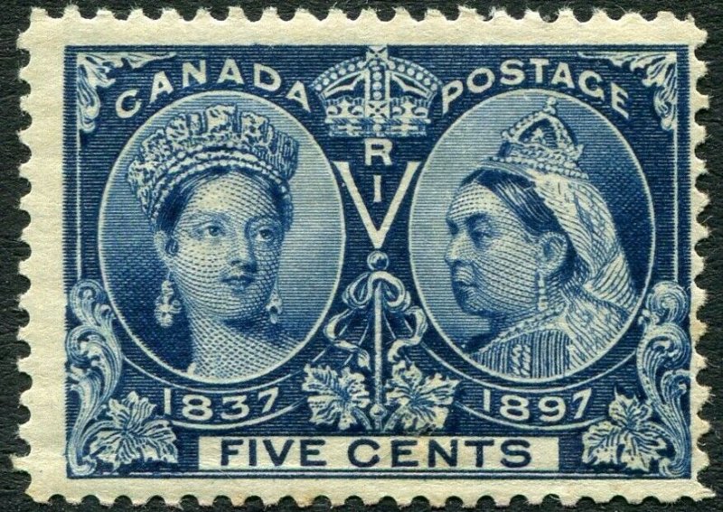 CANADA-1897 Jubilee 5c Slate-Blue Sg 127 MOUNTED MINT V35539