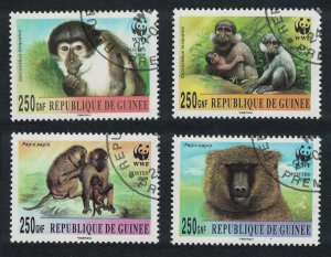 Guinea WWF Mangabey and Baboon 4v