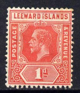 Leeward Islands 1921-32 KG5 Script CA 1d bright scarlet D...