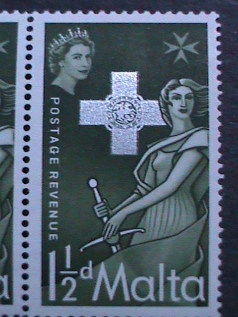 ​MALTA 1957 SC#263-5 GEORGE CROSS AWARDS-MNH PAIR COMPLETE SET-REVENUE STAMPS