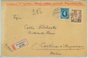 84067 - SLOVENIA - Postal History - REGISTERED COVER to ITALY  1940