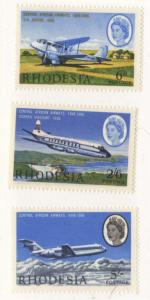 Rhodesia #241,3-4 MNH planes