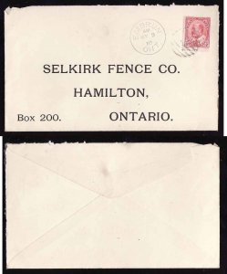 Canada-cover #1687b-2c Edward-Russell County-Embrun,Ont cds-My 9 1910 -