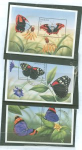 Barbuda #1678-80 Mint (NH) Souvenir Sheet (Butterflies)