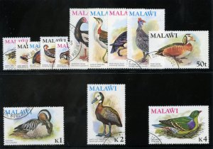 Nyasaland-Malawi 1975 QEII Birds set complete VF used. SG 473-485. Sc 233-245