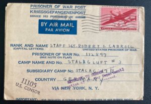 1944 Grand Rapid USA Letter Cover to Prisoner of War POW Stalag Luft 3 Germany