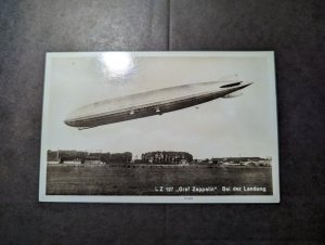 1931 Germany RPPC LZ 127 Graf Zeppelin Airmail Postcard Cover to Vienna Austria