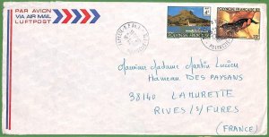 ZA1398 -  FRENCH POLYNESIA - Postal History -  Airmail COVER   1980  Shrimp