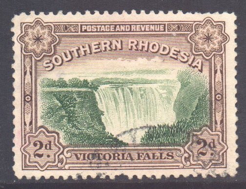 Southern Rhodesia Scott 37b - SG35, 1935 Victoria Falls 2d Perf 12.1/2 used