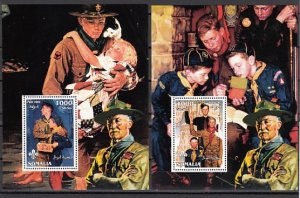 Somalia, 2002 Cinderella issue. N. Rockwell` Scout Illustrations on 2 s/sheets.^