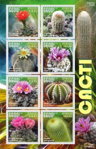 Stamps. Plants, Cactus 1 sheet 8 stamps perforated MNH**