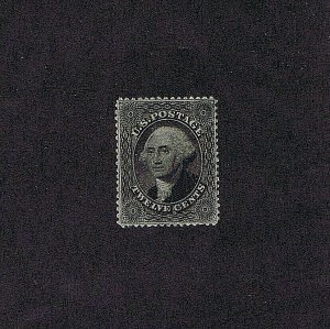 SC# 36B UNUSED 12C WASHINGTON 1860 ORIG GUM PREV HINGED 2020 PSAG CERT GRADED VF