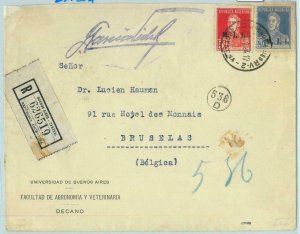 94150 - ARGENTINA - POSTAL HISTORY - MJI OFICIAL stamps COVER to BELGIUM  1924