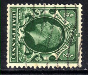 GB 1934 - 36 KGV 1/2d Green Definitive used SG 439a Sideway Wmk ( D1006 )