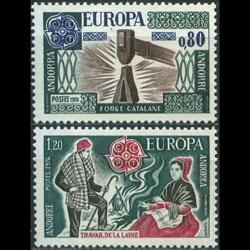 ANDORRA FR. 1976 - Scott# 246-7 Europa-Crafts Set of 2 NH