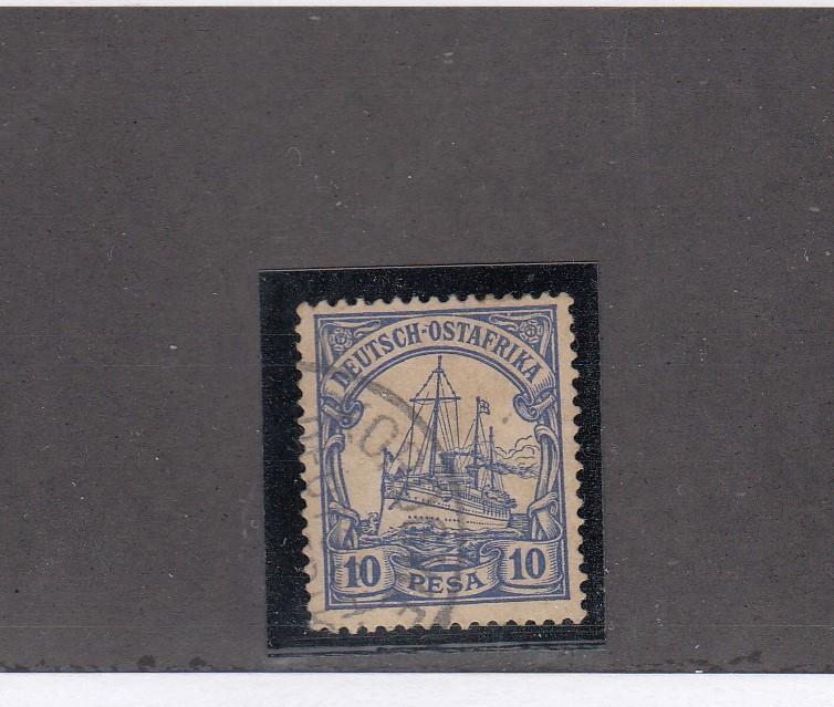 GERMAN EAST AFRICA # 14 VF-10pf LIGHT CANCEL COLLECTED FOR CANCELS