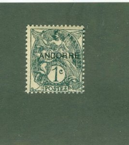 FRENCH ANDORRA 1 MH CV $1.00 BIN $0.50