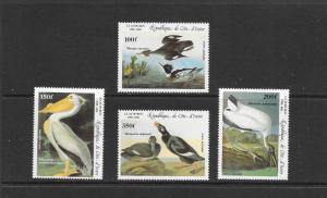 BIRDS - IVORY COAST-AUDUBON BIRDS #C93-96