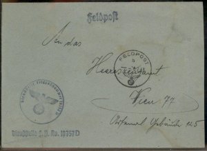 3rd Reich Germany WWII PG Reg 746 KRETA Crete Greece Feldpost Cover G97997