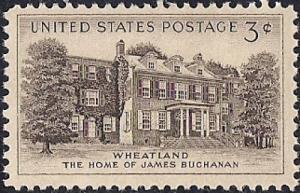 1081 3 cent Wheatland, James Buchanan mint OG NH VF