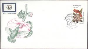 #2000 West Virginia Birds - Flowers Bittings FDC