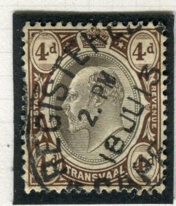 TRANSVAAL Interprovincial Period Ed VII CAPE TOWN Postmark on 4d.