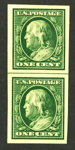 U.S. #385 MINT LINE PAIR OG HR